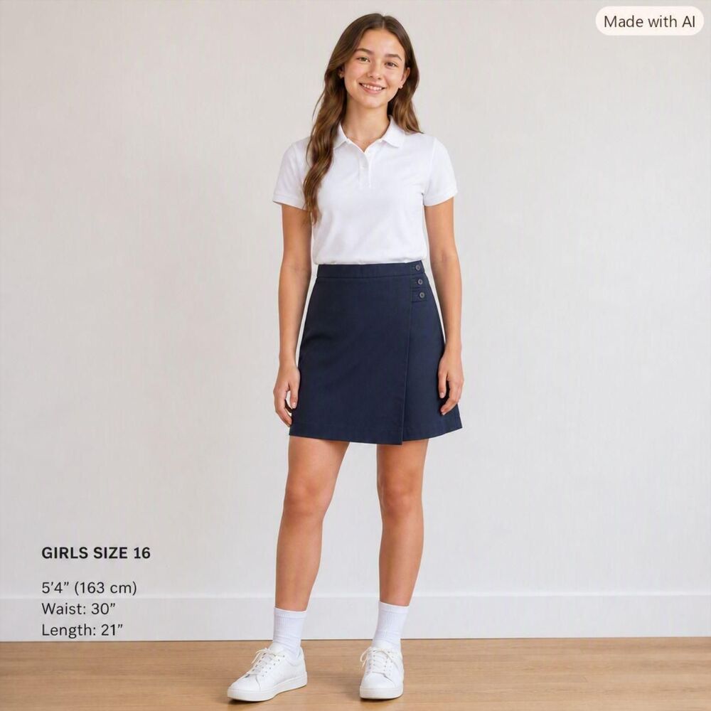 Lands-end Women's Black and Navy Skirt
